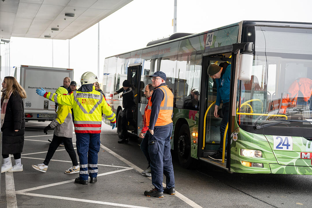 Großübung am Nürnberger Flughafen
