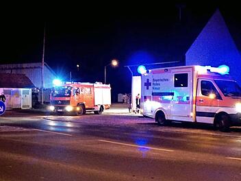 FFW und Krankenwagen konnten wieder zurückkehren, nachdem sich der vermeintliche Brand als Funkenflug herausgestellt hatte. Foto: R. Sänger