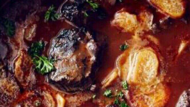 Ochsenb&auml;ckchen in Rotweinso&szlig;e