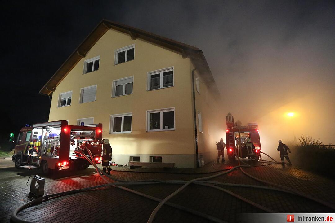 Großbrand im Kreis Hof
