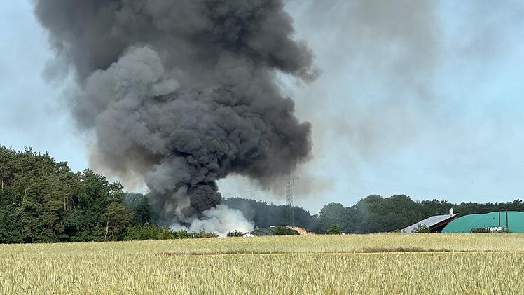 Feuer an Biogasanlage bei Weisendorf