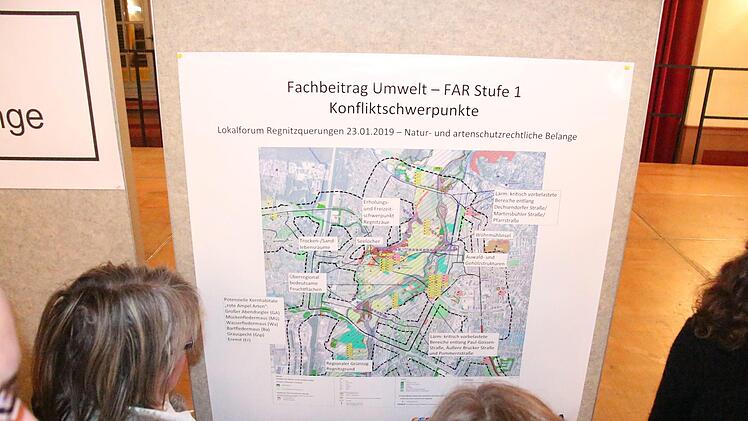 Bei einem "Lokalforum" im Redoutensaal in Erlangen diskutierten Bürger mit Vertretern des Zweckverbands Stadt-Umland-Bahn (StUB) über Varianten der Regnitzquerung. Foto: Christian Bauriedel