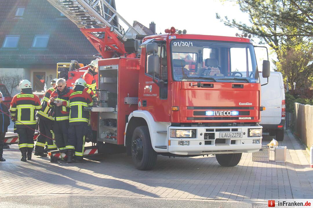 Dachstuhlbrand in Röthenbach an der Pegnitz