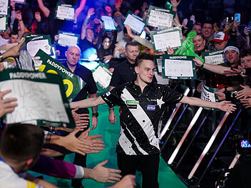 Ricardo Pietreczko bei der Darts-WM in London