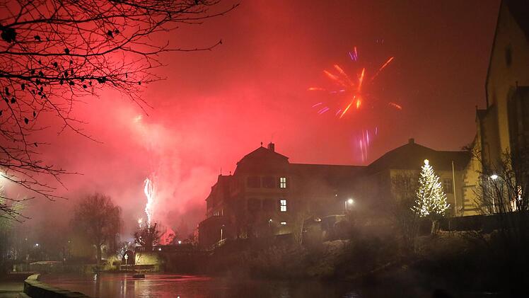 Auch in Hammelburg leuchtete der Himmel rot.Christian Fenn