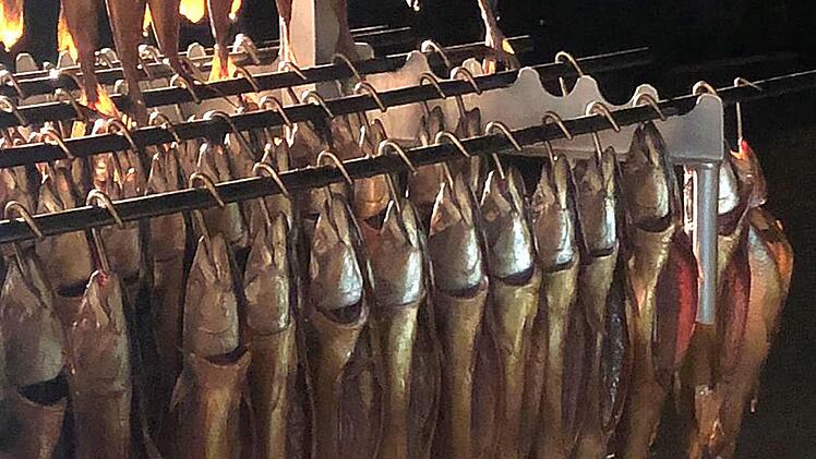 300 Fische in einem Durchgang können im neuen Räucherofen der Ebenhäuser Sport-Angler goldgelb geräuchert werden. Foto: Peter Rauch