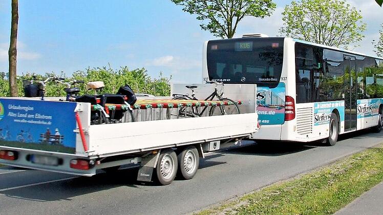 30 Fahrräder finden auf dem Bus-Anhänger Platz. Symbolfoto: Tourismusverband STD