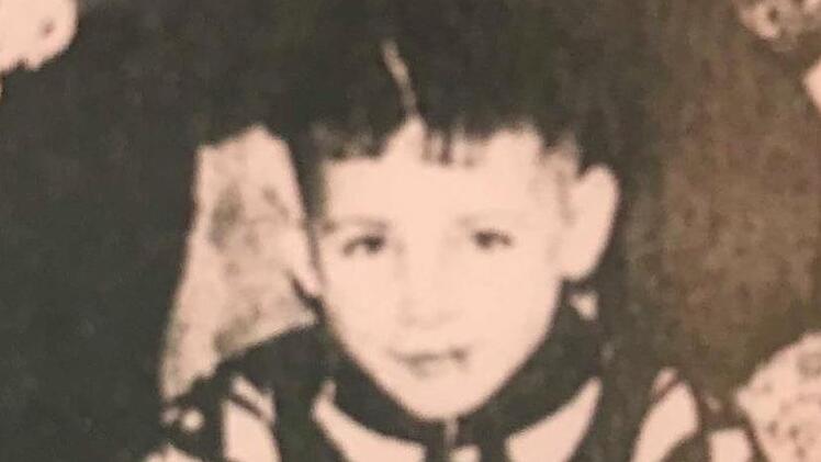 ... und der kleine Oti  an seinem ersten Schultag 1968