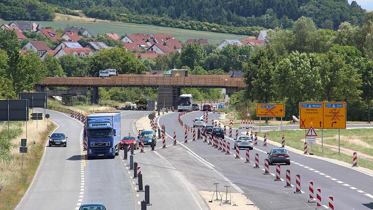 Noch gesperrt: Die Anschlussstelle bei Niederfüllbach.