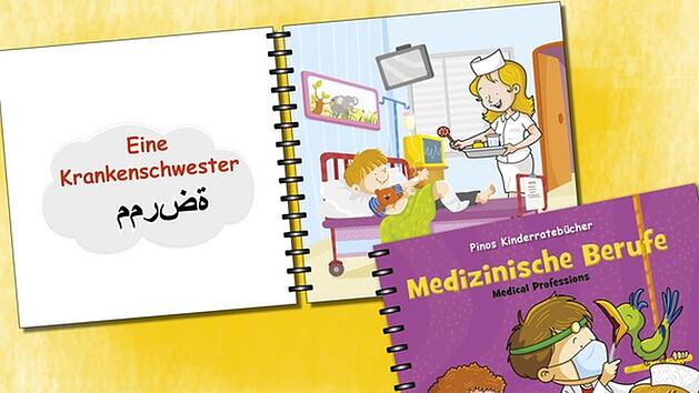 So könnten die umgestalteten Bücher aussehen. Bis jetzt gibt es sie in Deutsch-Englisch. Foto: Aumann Edition