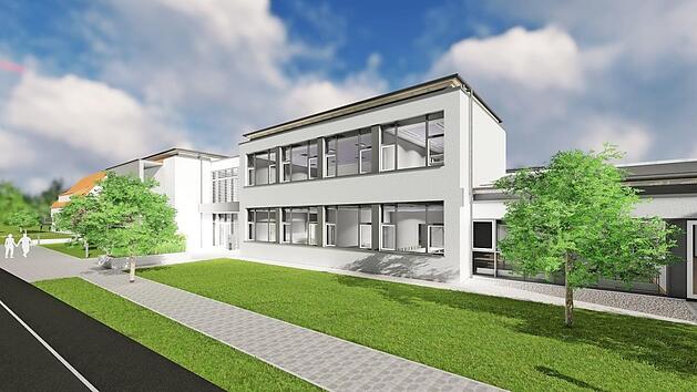 Größte Investition im Haushalt: Sanierung und Teilneubau der Schule in Rattelsdorf  Grafik: Architekturbüro Paptistella