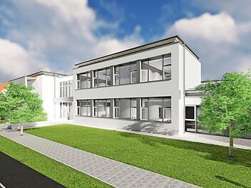 Größte Investition im Haushalt: Sanierung und Teilneubau der Schule in Rattelsdorf  Grafik: Architekturbüro Paptistella
