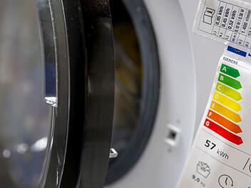 Energielabel auf Waschmaschine