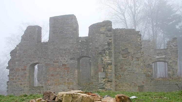 Verwunschen und mystisch: die Raueneck im Jahr 2006. Durch Fällungen soll die Ruine im kommenden Winter weithin sichtbar werden.