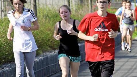 Beim Lauf für Kaya am 26. April gaben die Schüler alles für den guten Zweck. Foto: Archiv/Sänger