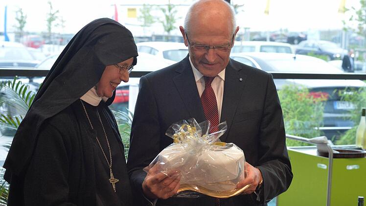 Günther Denzler bei der Verabschiedung in Schlüsselfeld Foto: Ronald Rinklef