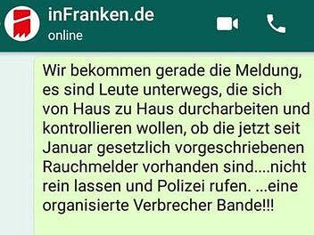 Aktuell kursiert ein Kettenbrief auf "WhatsApp". inFranken.de verrät, was es mit  der Warnung vor dem Kontakt Tobias Mathis auf sich hat.  Screenshot: inFranken.de