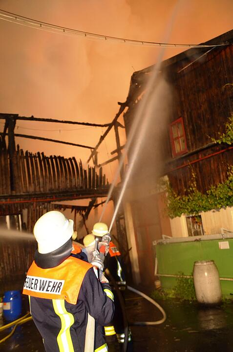 Gro&szlig;brand in Schreinerei