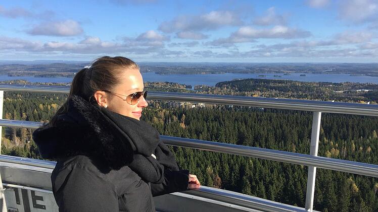 Ausblick vom Puijo-Tower, einer der Sehenswürdigkeiten von Kiupio Foto: Juliana Schmidt