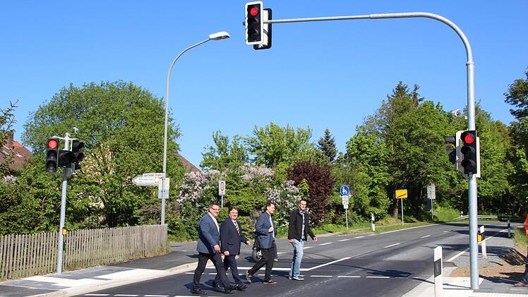 Die neue Verkehrssituation am Ortseingang von Stadtsteinach Foto: Matthias Beetz