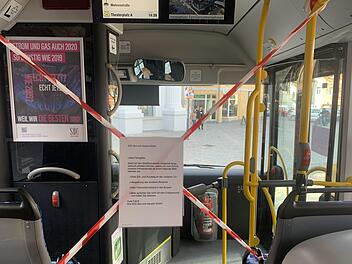 Der Öffentliche Personennahverkehr wird in Coburg aufrecht erhalten - Kontakt zu den  Busfahrern soll aber vermieden werden.Foto:Oliver Schmidt