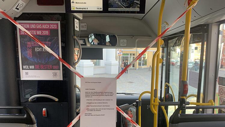 Der Öffentliche Personennahverkehr wird in Coburg aufrecht erhalten - Kontakt zu den  Busfahrern soll aber vermieden werden.Foto:Oliver Schmidt