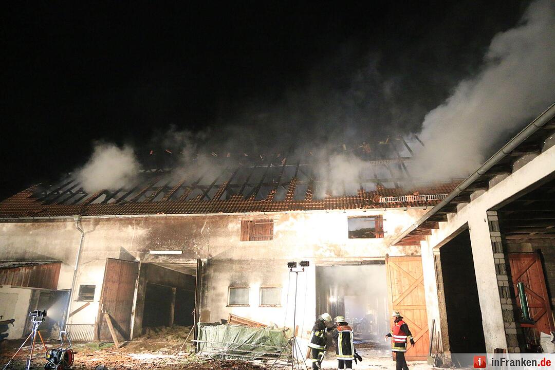 Scheunenbrand in Reundorf bei Lichtenfels