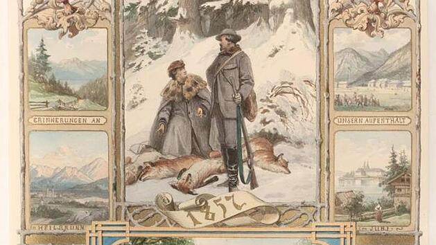 Das Herzogspaar Ernst II. und Alexandrine, wie es gesehen werden wollte: In trauter Harmonie, sie bewundernd zu ihm aufblickend. Quelle: Landesbibliothek Coburg