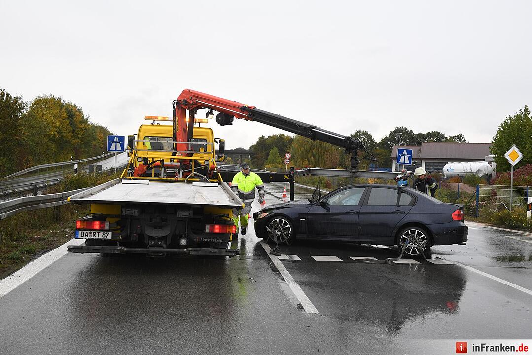 A70: Unfall an der Anschlussstelle Bamberg-Hafen