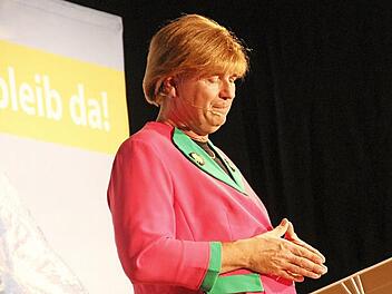Wolfgang Krebs mit der typischen Handbewegung der Bundeskanzlerin Foto: Gerda Völk