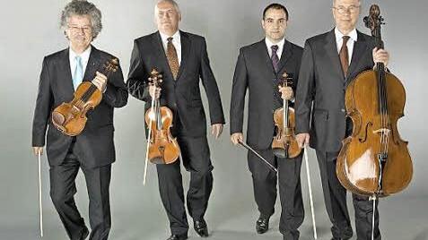 Das Kodaly Quartett gastiert am Montag in Coburg (von links): Attila Falvay, János Fejérvári, Ferenc Bangó, György Éder. Foto: Archiv/PR