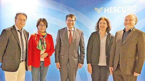 Referenten des Ärztesymposiums: (von links) Prof. Dr. Clemens Grupp, Prof. Dr. Monika Reuss-Borst, Alexander Zugsbradl, Prof. Dr. Katrin Singler, Arpad Grec