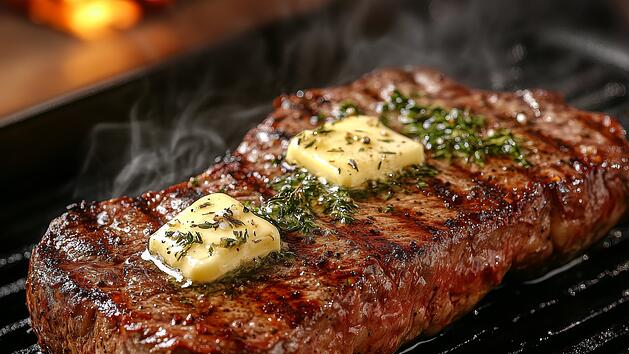 Kräuterbutter, Steak, Grillen