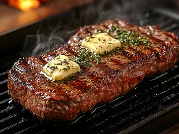 Kräuterbutter, Steak, Grillen