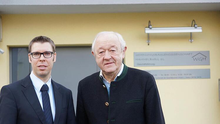 Marco Lummel, Geschäftsführer der Wohnungsbaugenossenschaft, und Vorstandsvorsitzender Georg Sell. Foto: Arkadius Guzy