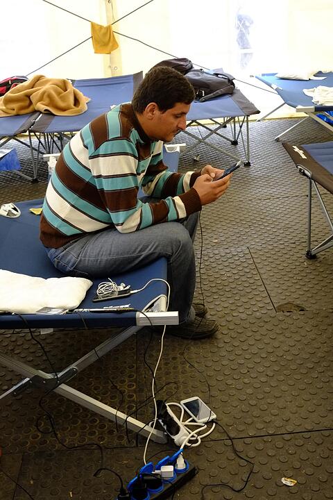 Zeltstadt für Flüchtlinge in Nürnberg