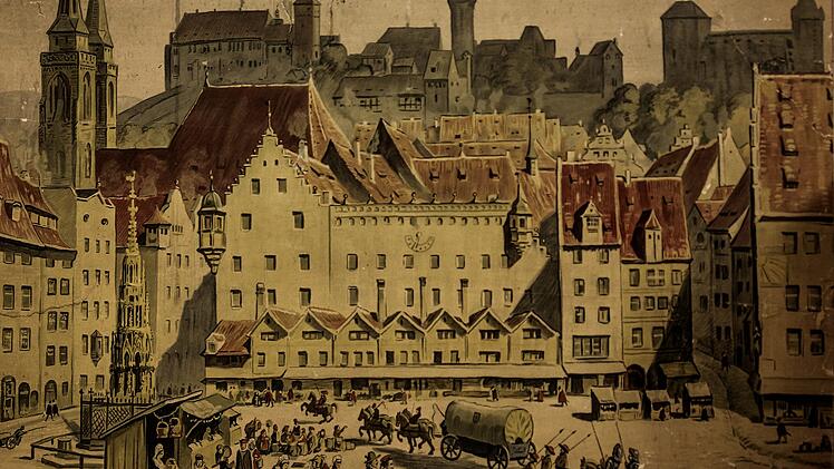 Der Hauptmarkt in Nürnberg im Mittelalter