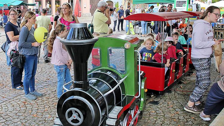 Die Miniatur-Eisenbahn ist immer eine der größten Attraktionen des Kinderfestes.