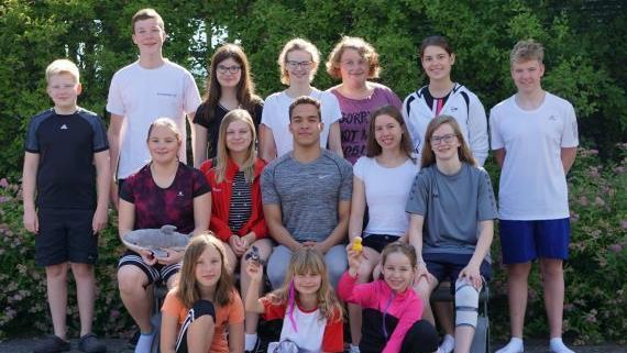 Die trainingseifrigen Schwimmerinnen und Schwimmer des SC Ha&szlig;berge Foto: privat