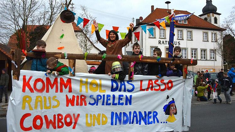 Der Themenwagen des Kindergartens.