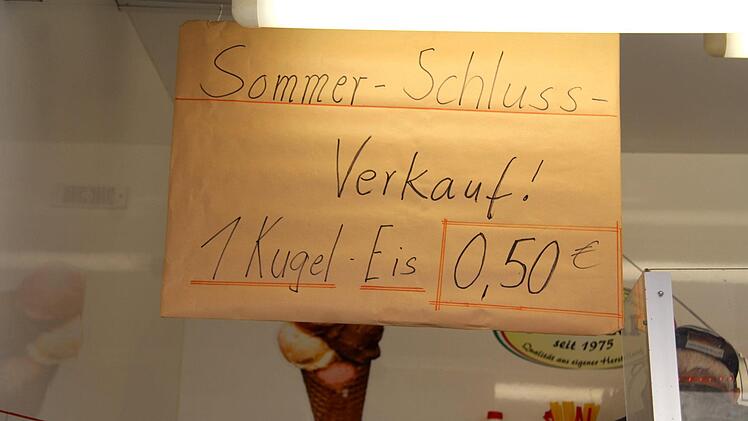 Auch die Eisverkäufer haben Sommer-Schluss-Verkauf