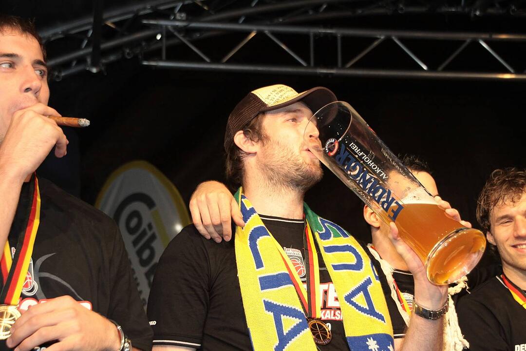 Meisterfeier Brose Baskets Bamberg Maxplatz