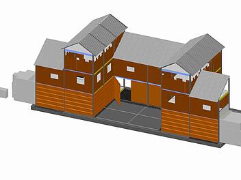 Rekonstruktion des Römerlagers auf dem Kapellenberg in Marktbreit. Repro: G. Bauer