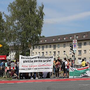 Bamberg; Demo gegen Massenlager und Anker-Zentren; Foto: Barbara Herbst
