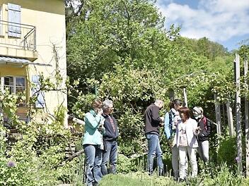 Der Besuch im Familiengarten Engelmann in Königsberg gab Tipps zum Gestalten des eigenen Gartentraumes.  Foto: Gerold Snater