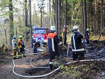 Im Frankenwald bei Geroldsgrün ist es am Ostersonntag zu einem größeren Waldbrand gekommen. Foto: News5/Fricke