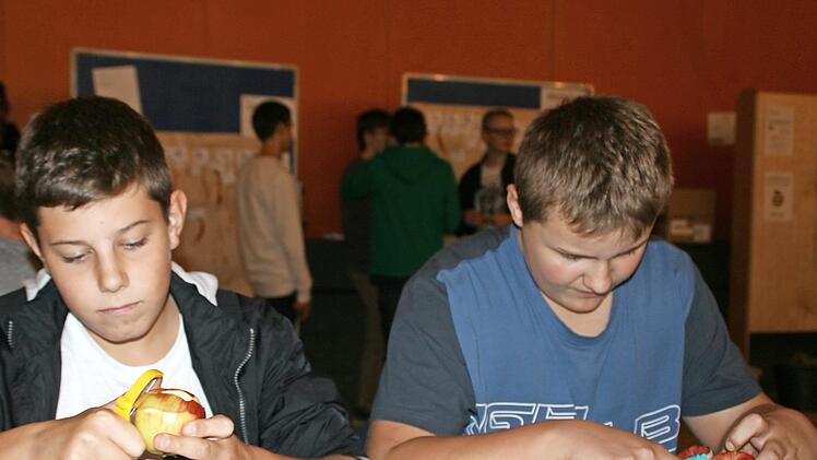Jahrgangsweise k&auml;mpften die Sch&uuml;ler, angefeuert von den Klassenkameraden, um die besten Ergebnisse im Sch&auml;lwettbewerb. Foto: Harald Amon
