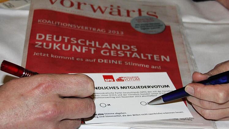 Wo soll das Kreuzchen hin? In Rentweinsdorf tendieren die SPD-Mitglieder zur Zustimmung zum Koalitionsvertrag.