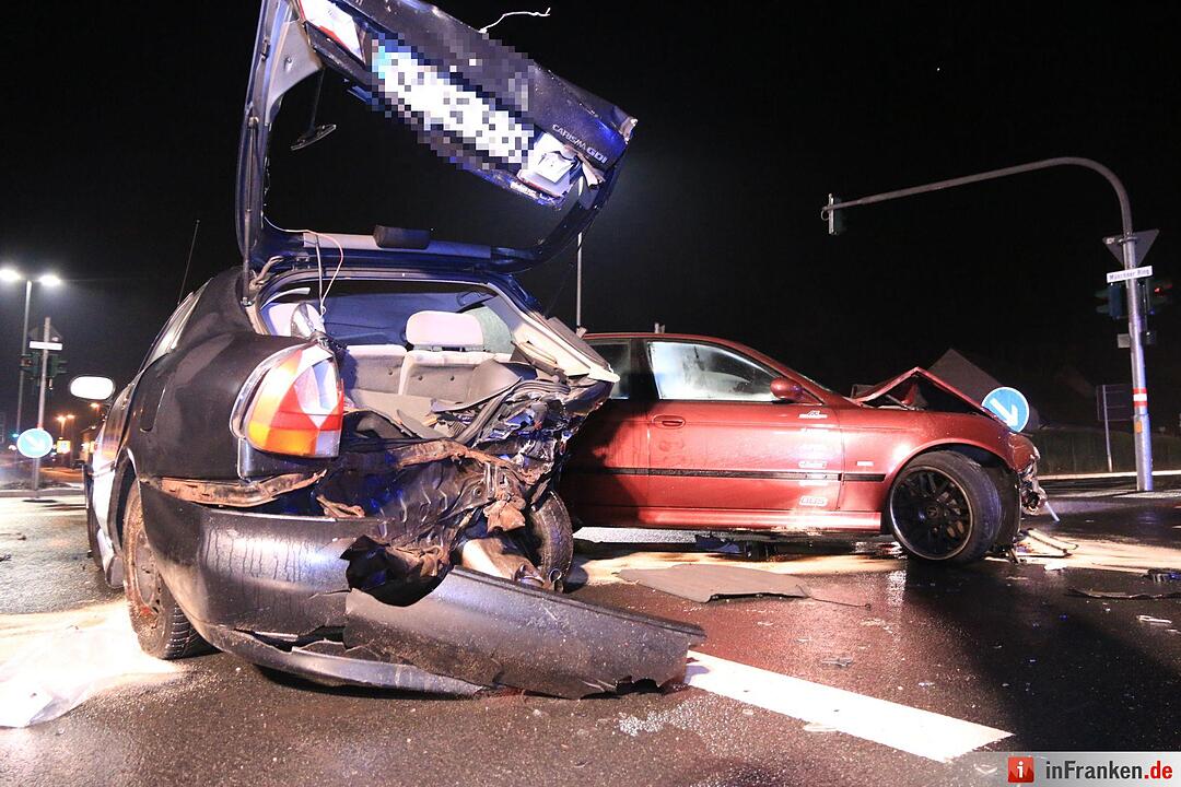 Frontalkollision am Münchner Ring in Bamberg