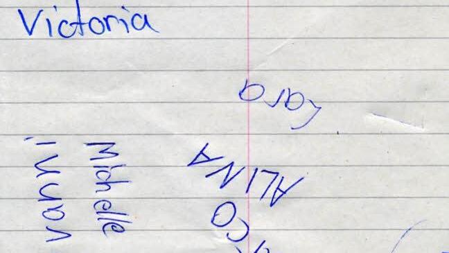 Die erste "Protestnote"- von Kindern niedergeschrieben.